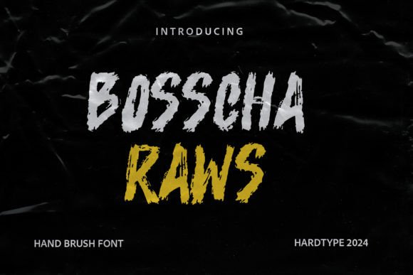 Bosscha Raws: The Handwritten Brush Texture Font for Editorial Design