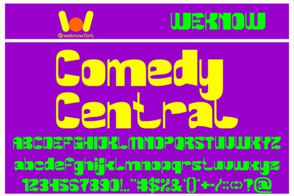 Comedy Central: A Vibrant Display Font for Modern Web Design