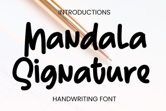 Mandala Signature: A Handwritten Display Font for Editorial Design
