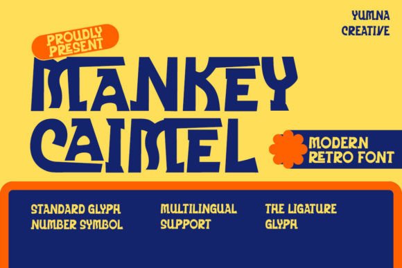 Mankey Caimel: A Modern Retro Display Font for Bold Branding
