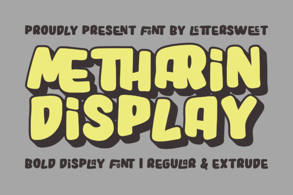 Metharin: A Vintage Retro Display Font for Editorial Design