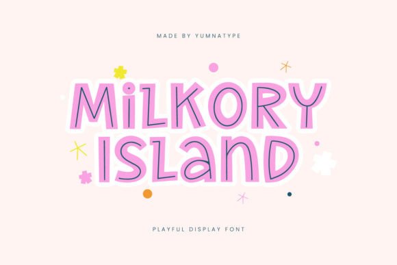 Milkory Island: The Whimsical Display Font for Creative Sellers