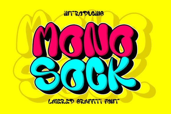 Monosock: A Creative Graffiti Display Font for Digital Brands