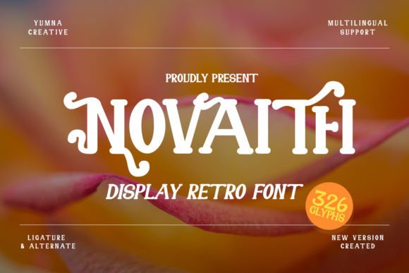 Novaith: The Retro Display Font for Vintage Craft Projects