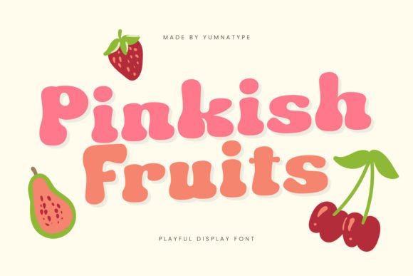 Pinkish Fruits: A Playful Display Typeface for Modern Web Design