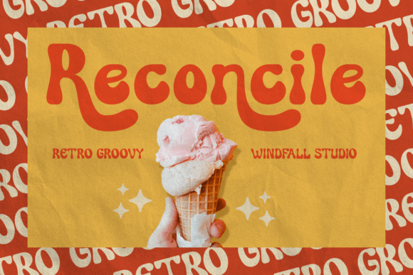 Reconcile: The Retro Groovy Font for Vibrant Small Business Branding