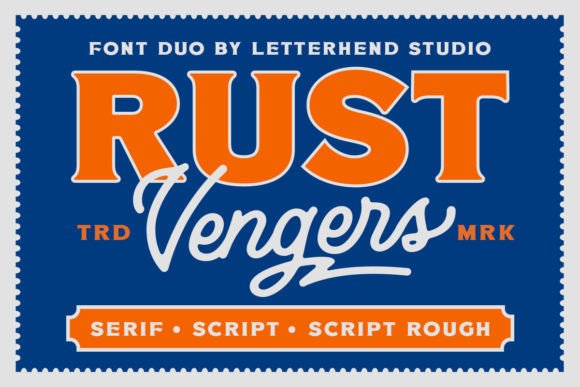 Rust Vengers: The Premium Display Font for Bold Branding