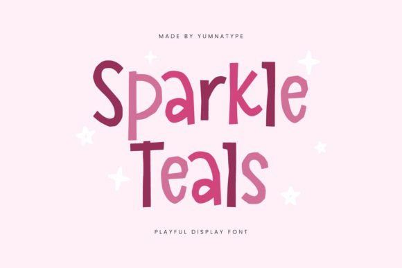 Sparkle Teals: A Whimsical Display Typeface for Modern Editorial Design